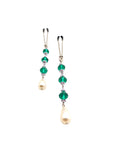 Bijoux de Nip Pearl Turquoise Beaded Nipple Clamps