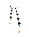 Bijoux de Nip Pearl Black Beaded Nipple Clamps