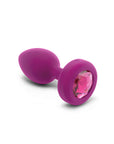 B-Vibe Vibrating Jewel Plug Small/Medium - Fuchsia