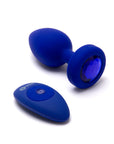 B-Vibe Vibrating Jewel Plug Large/X-Large - Blue Sapphire