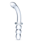 GLAS Ribbed G-Spot Glass Dil 8"