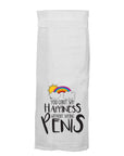 Twisted Wares You Can't Say Happiness Saying Penis Flour Towel