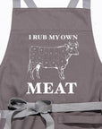 Twisted Wares I Rub My Own Meat Apron Dark Grey