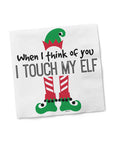 Twisted Wares When I Think Of You Elf Napkins