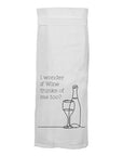 Twisted Wares I Wonder if Wine Thinks of Me Flour Towel