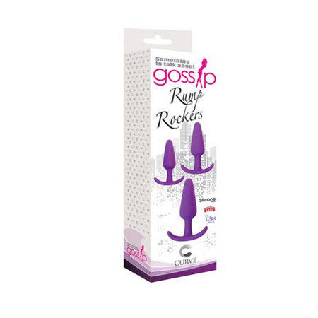 Curve Toys Gossip Rump Rockers 3-Piece Silicone Anal Training Set Violet-Sexology