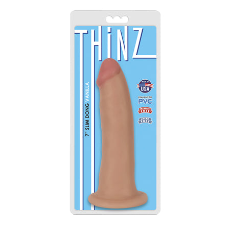 Curve Toys Thinz 7 in. Slim Dildo with Suction Cup Beige