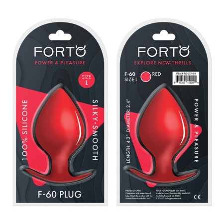 Forto F-60 Spade Silicone Anal Plug Large Red