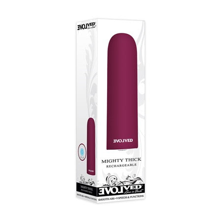 Evolved Mighty Thick Rechargeable Bullet Vibrator Burgundy-Sexology