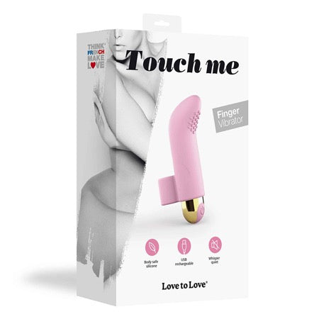 Love to Love Touch Me Rechargeable Silicone Finger Vibrator Pink