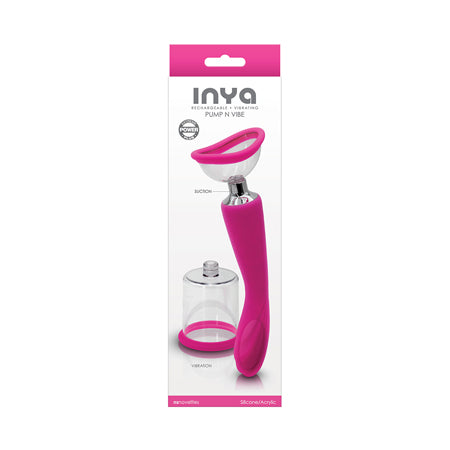 INYA Pump N Vibe Rechargeable Dual-Ended Vibrator &amp; Pump Set Pink