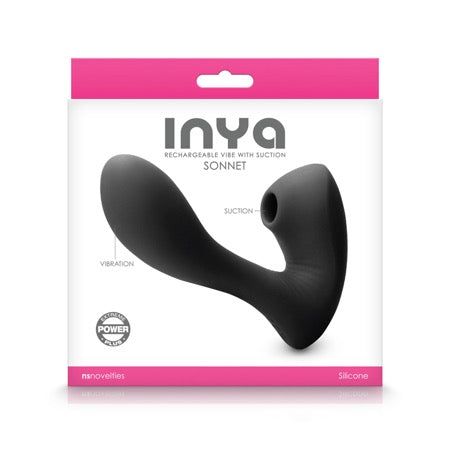 INYA Sonnet Rechargeable Vibe with Suction Black