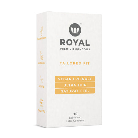 Royal Condom Tailored Fit Vegan Condoms 10-Pack