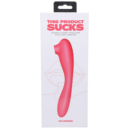 This Product Sucks Bendable Sucking Clitoral Stimulator &amp; G-Spot Vibrator Pink