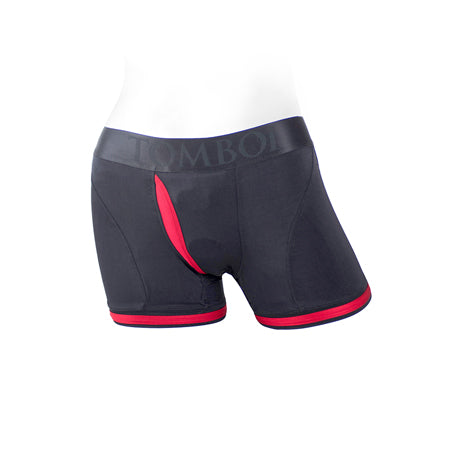 SpareParts Tomboii Nylon Boxer Briefs Harness Black/Red Size 3XL