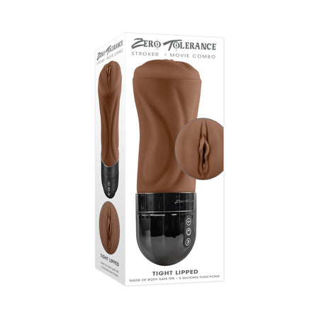 Zero Tolerance Tight Lipped Rechargeable Stroker with Suction Dark