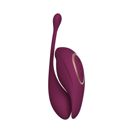 Twitch 2 Rechargeable Suction and Flapping Vibrator with Remote Control Vibrating Egg Burgundy