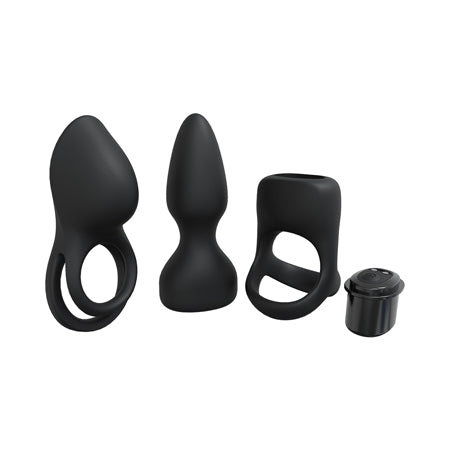 LoveLine Pleasure Kit 10 Speed Silicone Rechargeable Waterproof Black