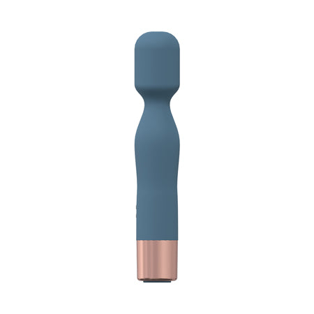 LoveLine Glamour 10 Speed Mini-Wand Silicone Rechargeable Waterproof Blue/Grey