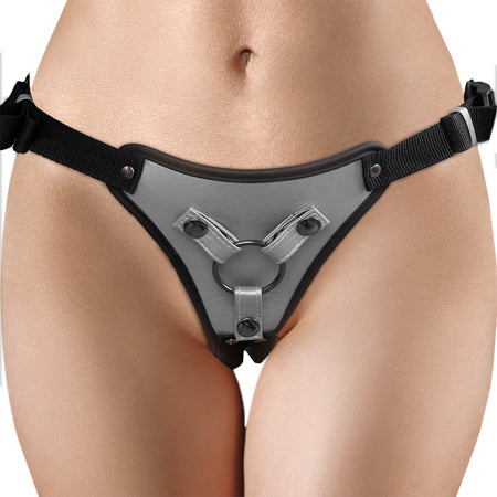 Ouch! Metallic Strap-on Harness Gunmetal