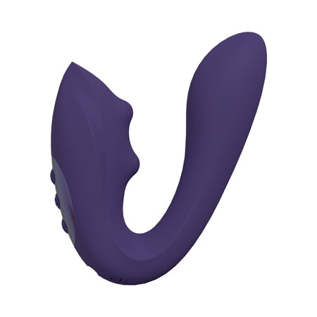 VIVE Yumi Rechargeable Triple Motor G-Spot Finger Motion Vibrator and Flickering Tongue Stimulator Purple